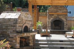 Pizza Over and Masonry Fireplace in Portland Oregon